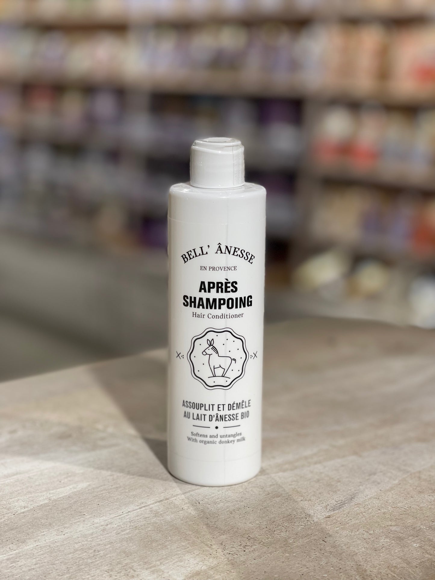 Après shampoing au lait d’ânesse