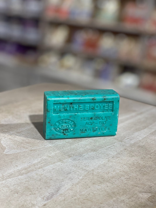 Savon à l’huile d’olive bio - Menthe broyée